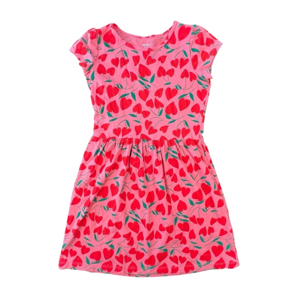Carter's Pink and Red Heart Dress, Girl’s 12